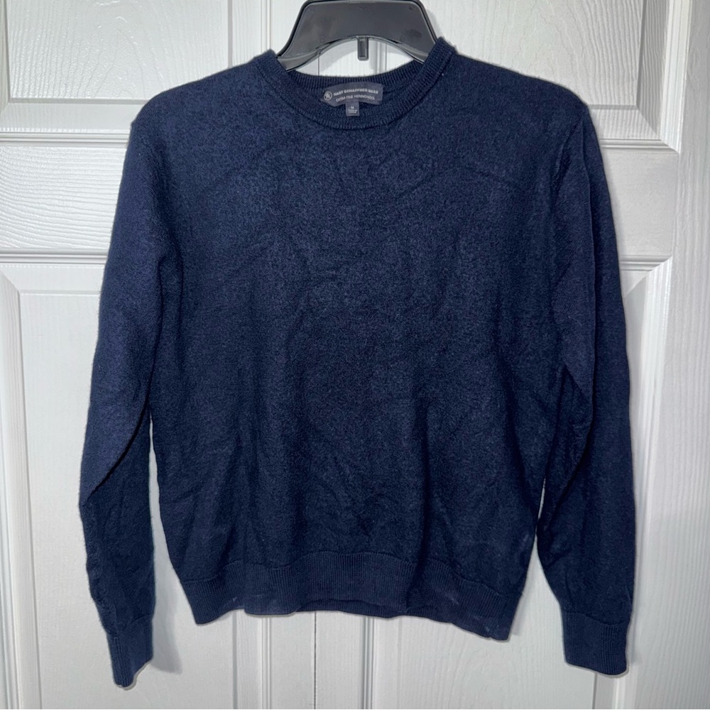 Hart Schaffner Marx Deep Blue Crewneck wool Sweater